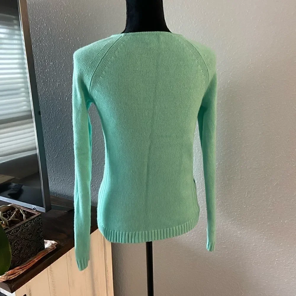 J.Crew Ribbed Crew Neck Wool Knit Sweater – Mint Green – XS new without tags